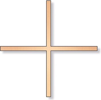 [ST-SK-SCHRKR034] Náhrobný kríž Alblock, 25×25 cm, bronz