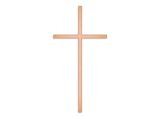 [ST-SK-SCHRKR052] Náhrobný kríž s nápisom Gericke, bronz, 10–45 cm