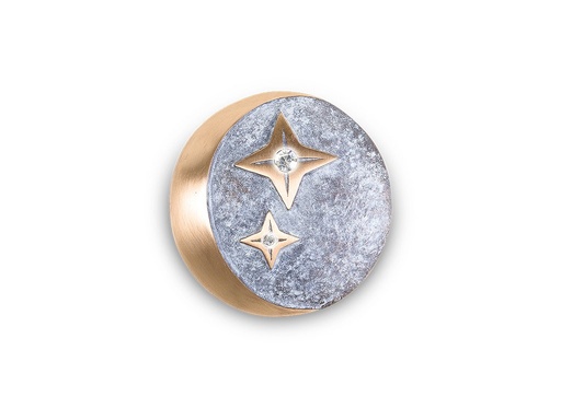 [ST-SK-SYM11] Bronzový symbol Mesiac a hviezdy na náhrobok, Ø 7 cm