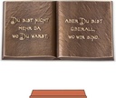 Bronze offene Buch für Grabmal, 12×21 cm