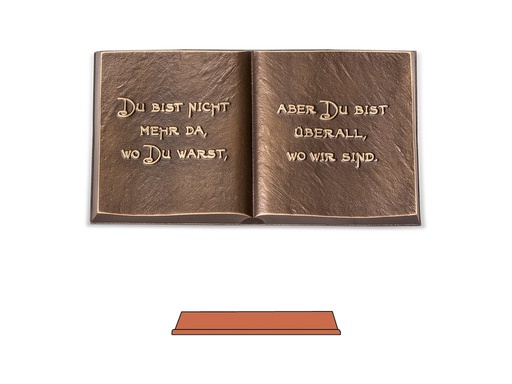 [ST-SK-SYM35] Bronzová otvorená kniha na náhrobok, 12×21 cm