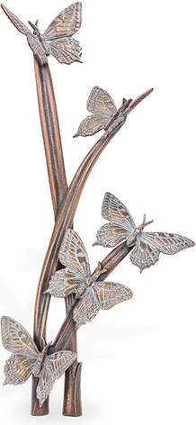 Bronze-Schmetterlingsflug für Grabmal, 36×17 cm oder 53×24,50 cm