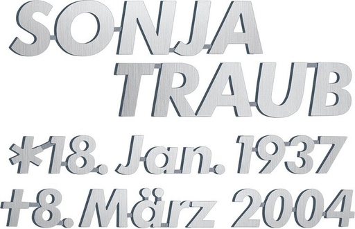 [ST-SK-SZ016] Bronze-Inschriftplatte Traub für Grabmal