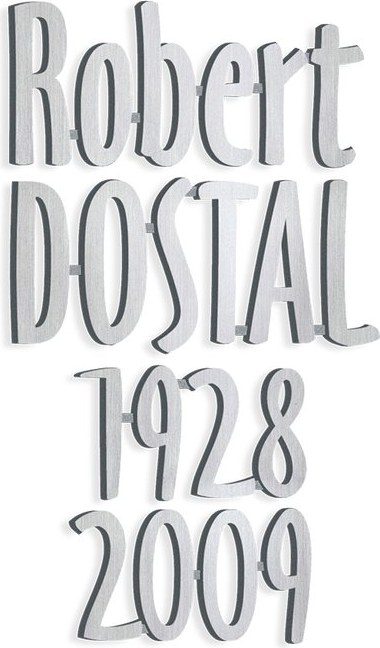 Bronze-Inschrift für Grabmal