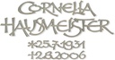 Náhrobní nápis Cornelia z bronzu, 6–9 mm