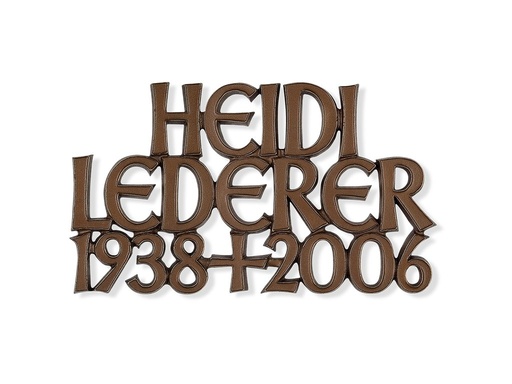 [ST-SK-SZ056] Bronzový nápis Lederer na náhrobok