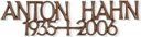 Bronze-Inschrift Kohút für Grabmal