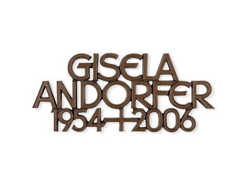 [ST-SK-SZ061] Náhrobný nápis Andorfer, bronz alebo hliník, hrúbka 6–15 mm