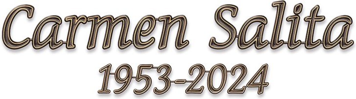 Inschriftplatte Salita aus Bronze und Aluminium