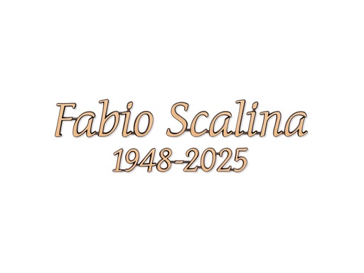[ST-SK-SZ075] Náhrobný nápis Scalina z bronzu a hliníka