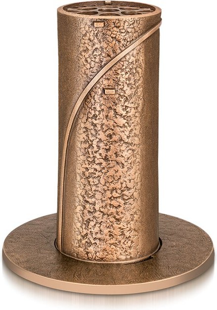 Bronze-eingelassene Grabvase, Höhe 24 cm