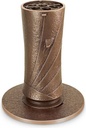 Bronze-eingelassene Grabvase, Höhe 24 cm