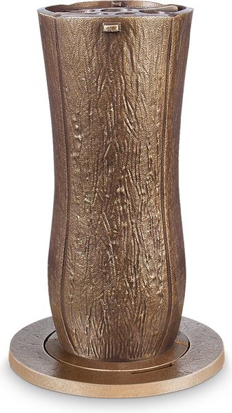 Bronzová zapustená váza na náhrobok, výška 24 cm