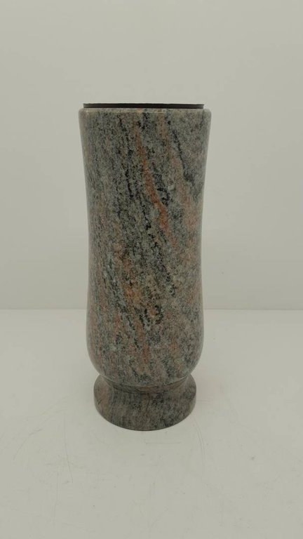 Granit-Friedhofs-Grabvase AV388 Multicolor Silver
