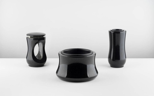 [MG-V25MINI-M22-L28MINI] Friedhofs- Komplettset Nr. 10B – Vase, Grablaterne und Schale