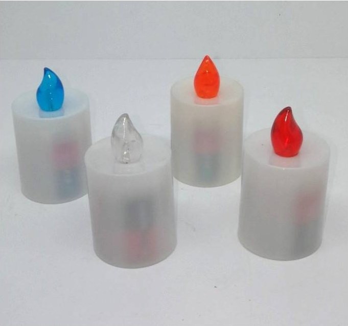 Friedhofs- LED-Kerze mit blauem Flamme