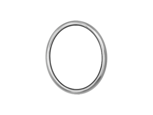 [A649/11X] Rahmen oval gebürsteter Edelstahl (11x15 cm)