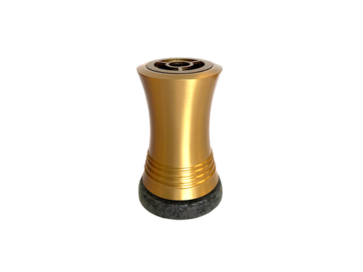 [A1225/BRO] Vase V54 Metall+Stein (Bronze)