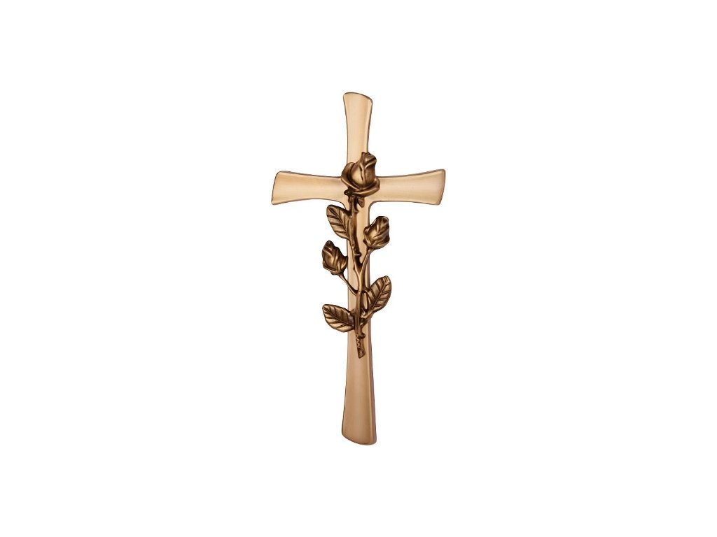 Geformtes flaches Kreuz mit Rose 25