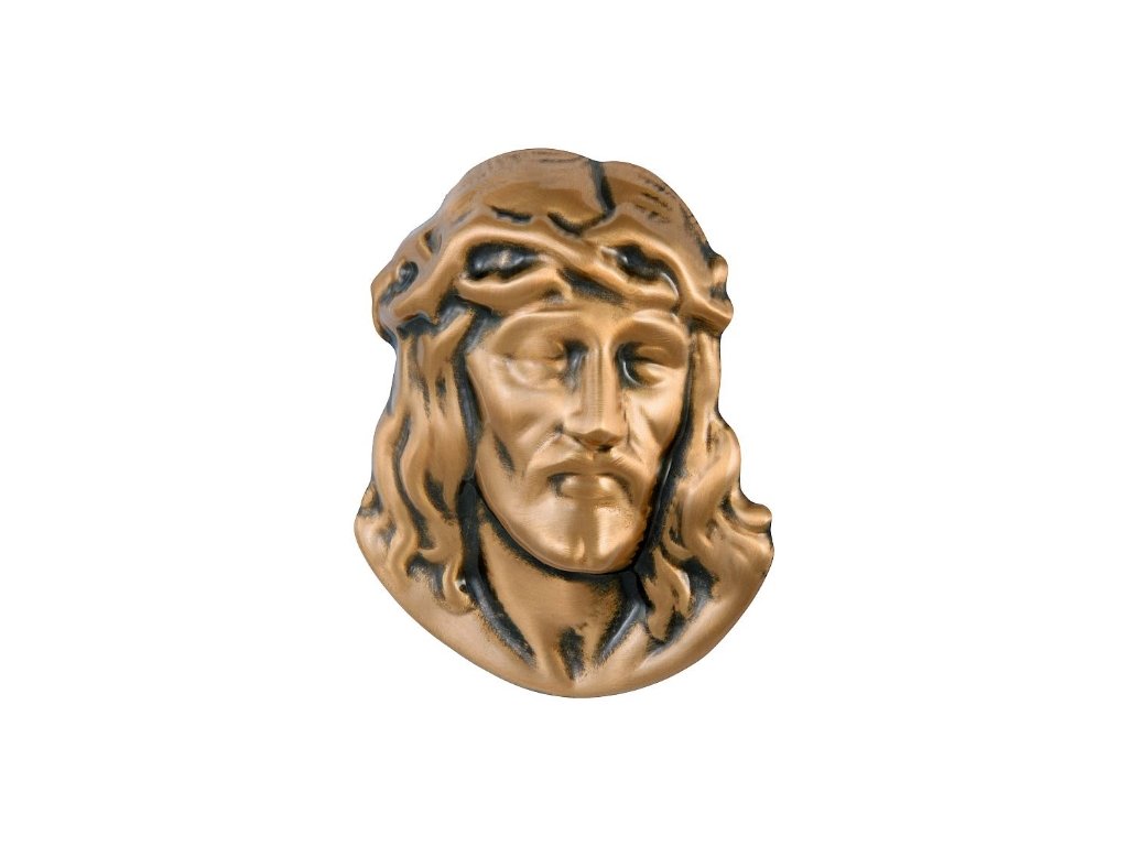 Jesuskopf 13x10 Bronze