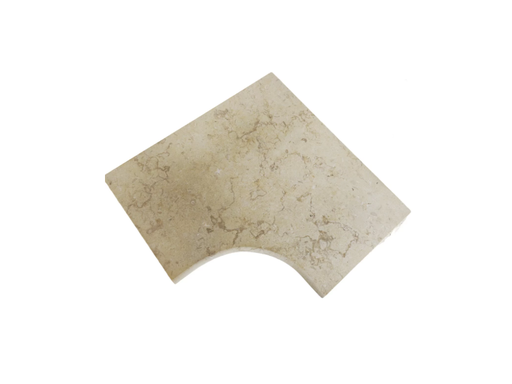 [3217] Beckenrand – Ecke Kalkstein Siena Antik Getrommelt 60x35x2 cm