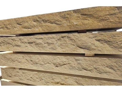 [4171] Massivstufe Kalkstein Siena Antik getrommelt 130 x 35 x 15 cm